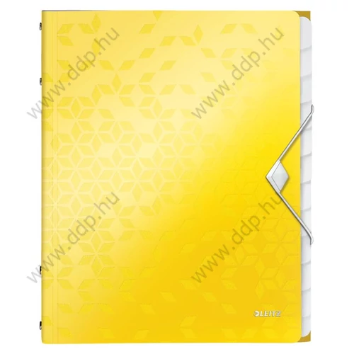 Rendezőmappa 12 részes műanyag Leitz WOW sárga -46340016-
