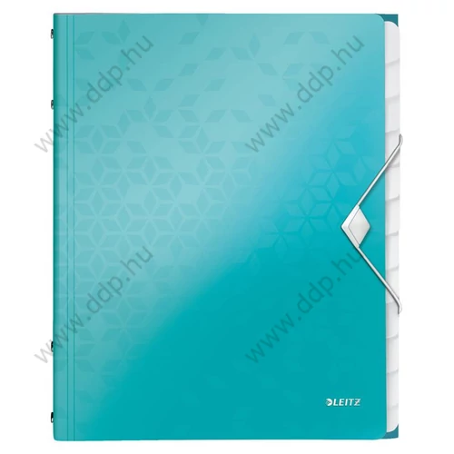 Rendezőmappa  12 részes  műanyag Leitz WOW jégkék -46340051-