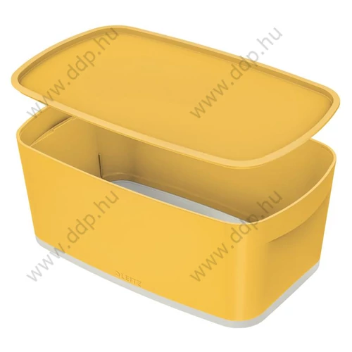 Tárolódoboz fedővel kicsi bársony meleg sárga Leitz Cosy MyBox 52630019