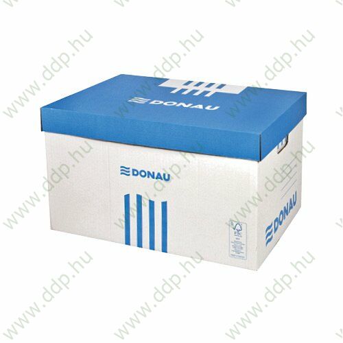 Archiváló konténer karton levehető tetővel kék-fehér Donau -7666301FSC-10-