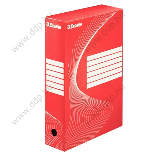 Archiváló doboz 80mm Boxy Color piros ESSELTE -128412- 245x80x345mm