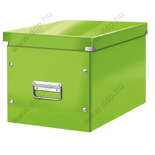Tárolódoboz LEITZ CLICK-N-STORE kocka doboz L méret 320x310x360mm zöld