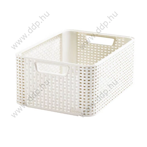 Tárolódoboz CURVER STYLE L méretű 30L bézs