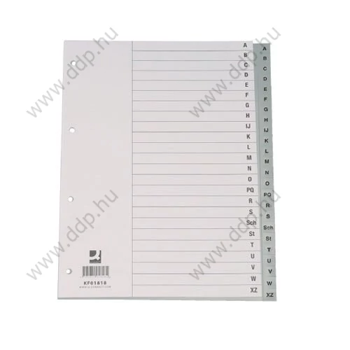 Regiszter A/4 A-Z PP műanyag maxi betűregiszter Q-CONNECT elválasztólap -850255/KF01843-