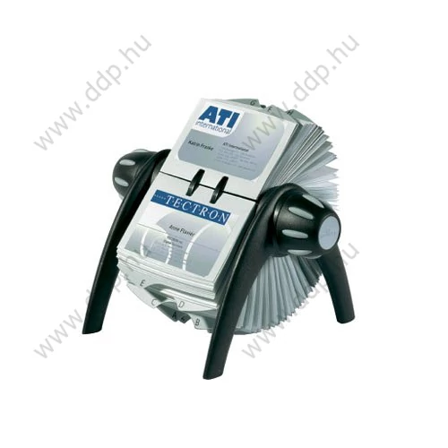 Névjegykártyatartó Durable Vegas Visifix Flip forgatható fekete -241701/P4092-0491-