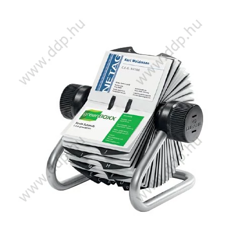 Névjegykártyatartó Durable Rotary File forgatható ezüst 248123