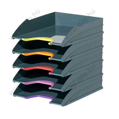 Irattálca szett 5db-os szürke, színdíszítéssel A/4 DURABLE VARICOLOR -770557-