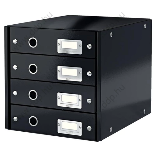 Irattartó 4 fiókos LEITZ WOW CLICK and STORE fekete -60490095-
