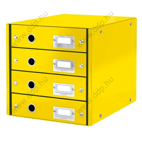 Irattartó 4 fiókos LEITZ WOW CLICK and STORE sárga -60490016-