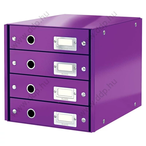 Irattartó 4 fiókos LEITZ WOW CLICK and STORE lila -60490062-