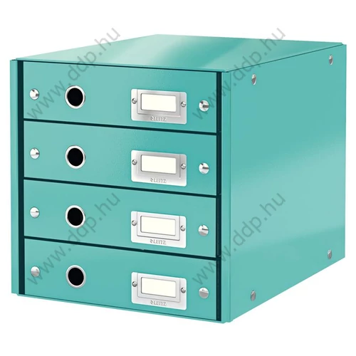 Irattartó 4 fiókos LEITZ WOW CLICK and STORE jégkék -60490051-