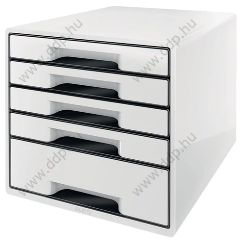 Fiókos irattároló 5-fiókos B and W Desk Cube fehér LEITZ -52531001-
