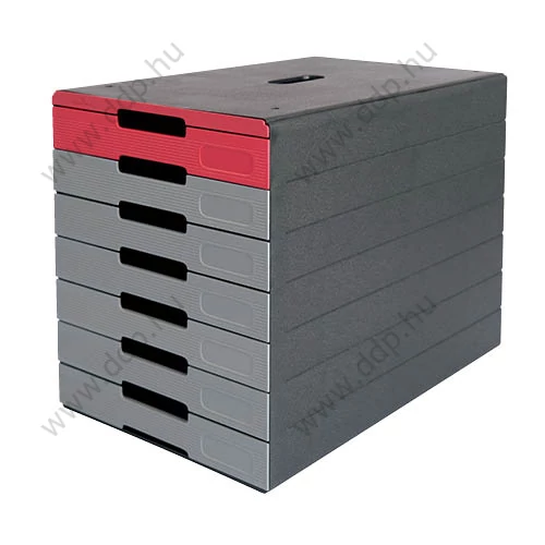 Irattartó 7 fiókos DURABLE IDEALBOX PRO 7 piros -776303-