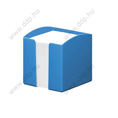 Kockatömb 93x93mm kék műanyag tartóban Durable ECO