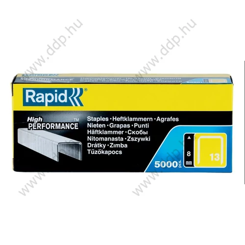 Tűzőkapocs Rapid 13/8 horganyzott fűzőkapocs 5000db/doboz
