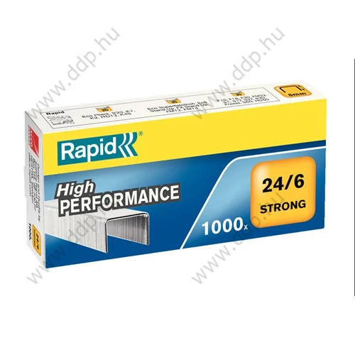 Fűzőkapocs Rapid Strong 24/6 horganyzott tűzőkapocs, 1000db/doboz -24855800-