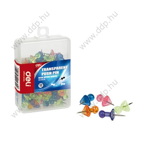 Térképtű színes 100 db-os Deli 11617030 átlátszó -DEL00030- DELI