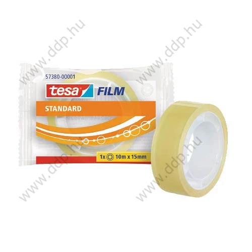 Ragasztószalag Tesafilm standard irodai ragasztószalag 15mm x 10m, egyenként csomagolt -57380-00001-00-