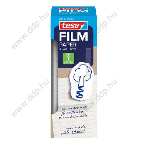 Ragasztószalag TESAfilm -59215- írható papír 19mmx33m 8 tekercs/csomag
