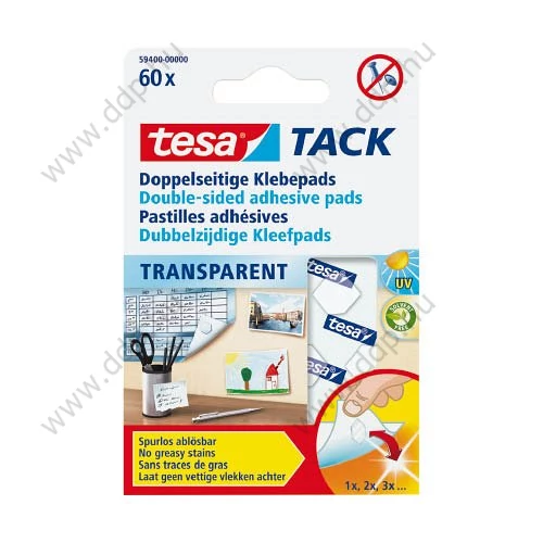 Ragasztópont kétoldalas Tesa Tack áttetsző 59400 visszaszedhető -59408-00000-00-