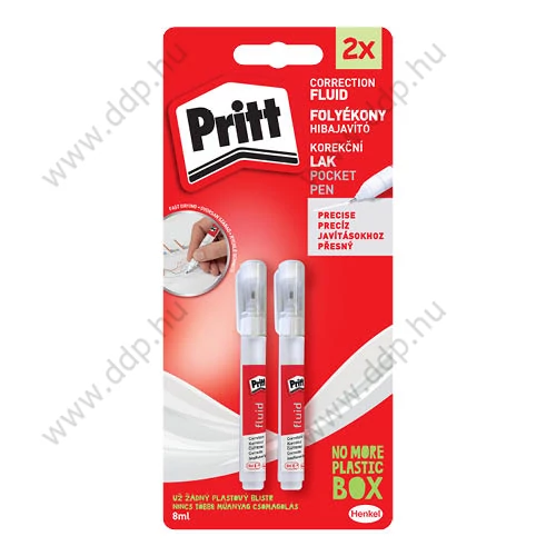 Hibajavító toll Pritt Henkel Pocket Pen 2x8ml/bliszteren