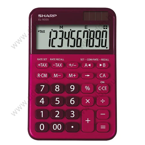 Számológép Sharp EL-M335B asztali piros