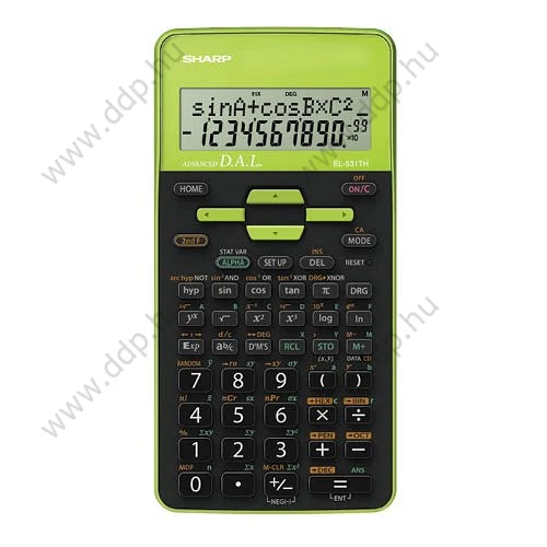 Számológép Sharp EL-531THGR tudományos zöld