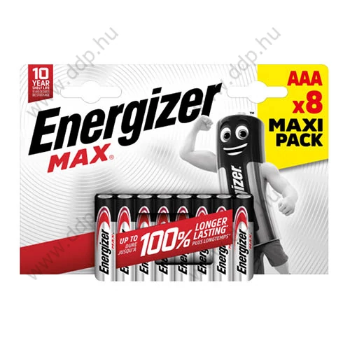 Elem Energizer MAX mikro E92 AAA 8db/csm -NZAX6O20-