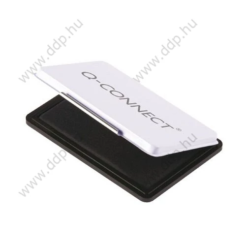 Bélyegzőpárna fekete 110x70mm, fém Q-CONNECT -KF25211-