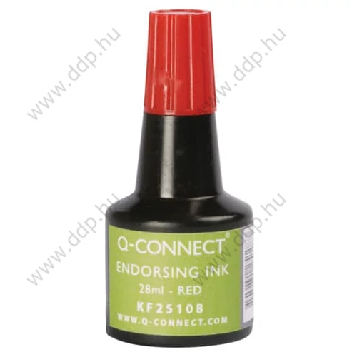 Bélyegzőfesték 28ml piros Q-CONNECT -KF25108-