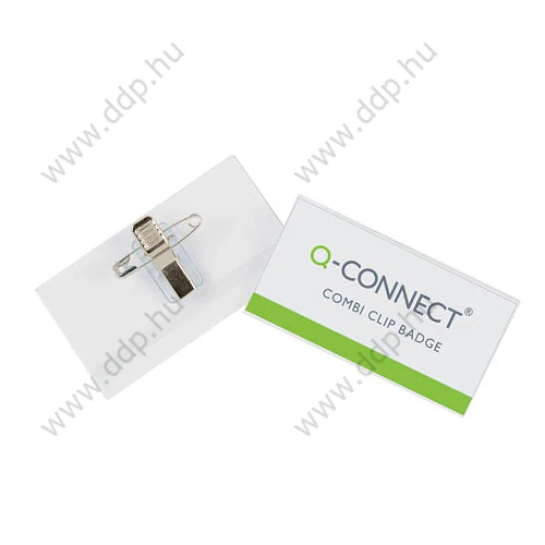 Névkitűző Q-CONNECT KF01567 54x90 mm tű+csipesz 50db/csomag