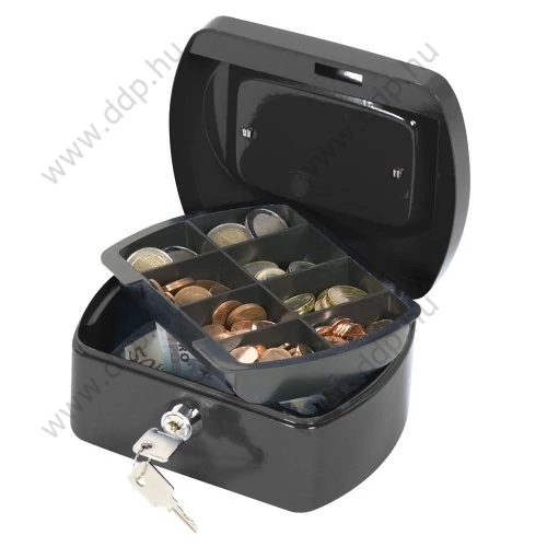 Pénzkazetta 15,5x12x7,5 fekete Q-CONNECT -850291023 /KF02601-