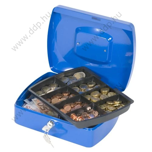 Pénzkazetta 25,5x20x8,5cm kék Q-CONNECT -850293001 / KF02624-