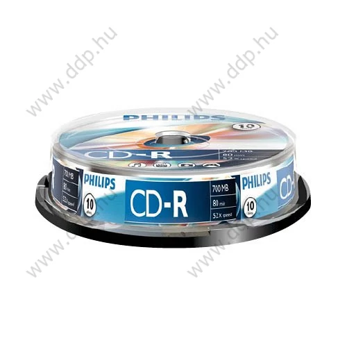CD-R PHILIPS írható 52x hengeres (10 db/henger)