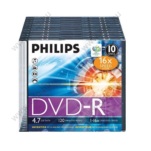 DVD-R Philips írható slim 4,7GB