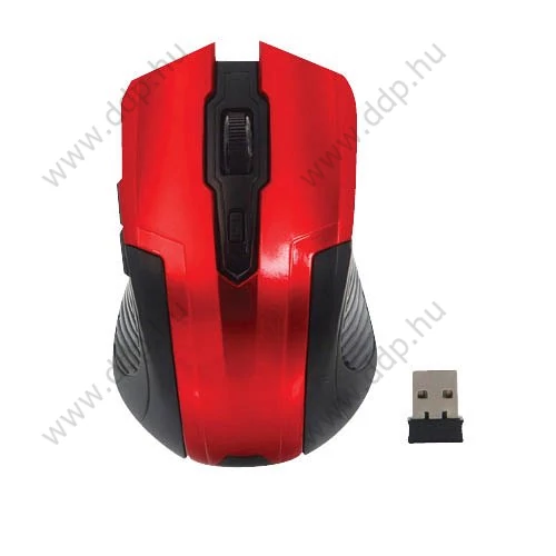 Egér optikai vezeték nélküli Silverline RF-107 piros -GESLRF107R-