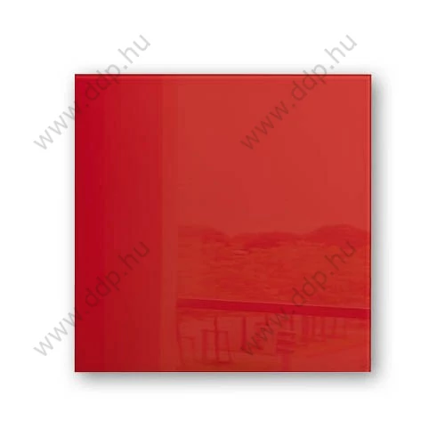 Üvegtábla mágneses 480x480x15 mm piros -GL114-