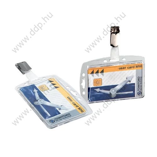 Névkitűző dupla csipesszel akril 800519 Durable -P4100-0147-