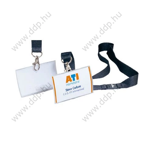 Névkitűző Durable CLICK FOLD 54x90 mm textilszalaggal -8217-