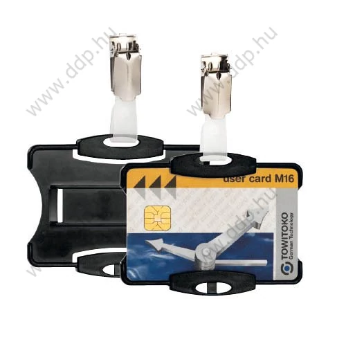 Névkitűző Durable 54x87 mm biztonsági kártyához fekete -811801-