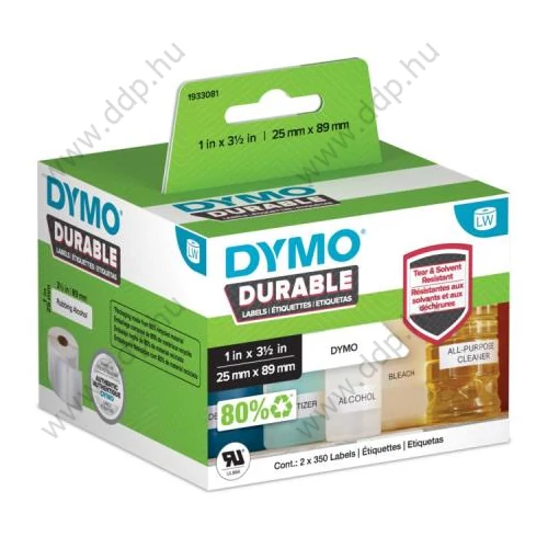 Cím etikett 25mmx89mm tartós címke 700 db/tekercs DYMO -1933081-