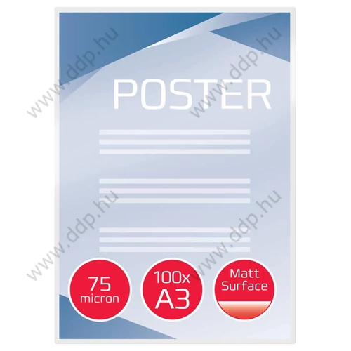 Lamináló fólia A/3 matt 150 micron (Kiszerelés: 100db/csm) GBC