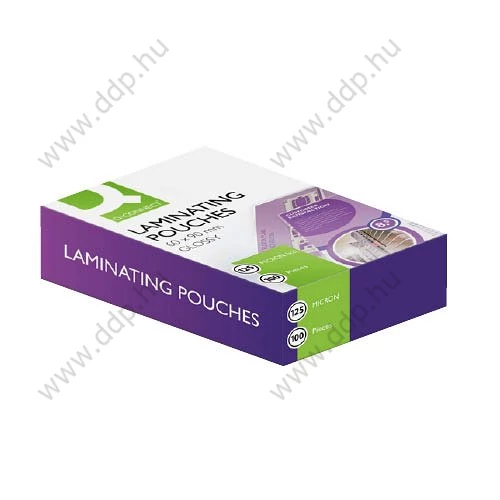 Lamináló fólia 54x86mm 125micron KFf01203 (Kiszerelés: 100db/csm) Q-CONNECT