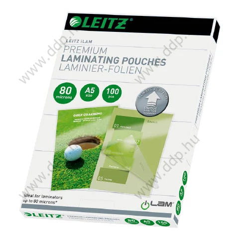Lamináló fólia UDT A/5 80micron LEITZ (Kiszerelés: 100db/csm) -74920000-