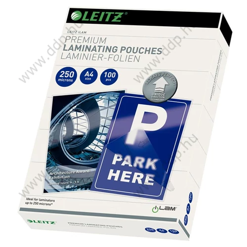 Lamináló fólia LEITZ meleg UDT A/4 250 micron  (Kiszerelés: 100db/csm) -74840000-