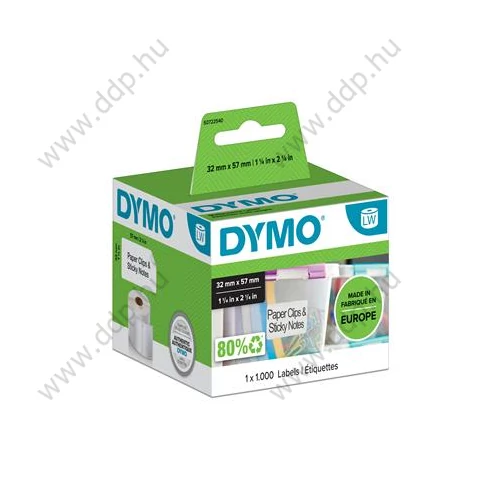 Cím etikett 57x32mm fehér Dymo -S0722540-