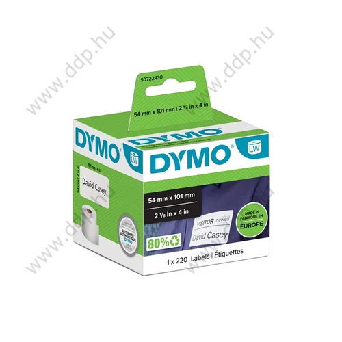Cím etikett 54x101mm fehér Dymo 99014 -S0722430-