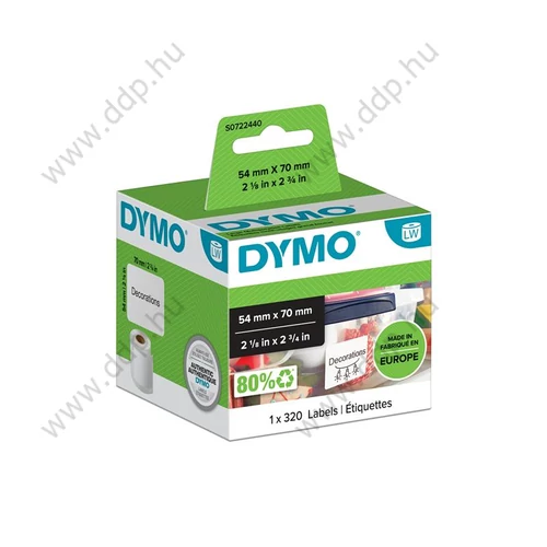 Cím etikett 54x70mm fehér Dymo 99015 -S0722440-