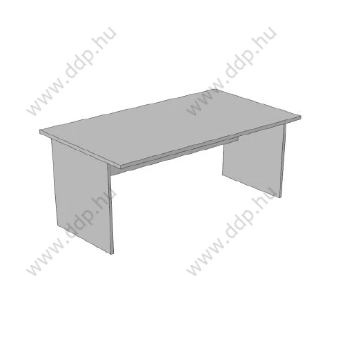 Íróasztal, egyenes, panellábbal F-121 160x80x75 bükk/vilgosbarna