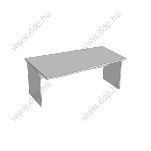 Íróasztal, íves, panellábbal F-122.I 100/80, méret:135x100/80x75,  B Bükk/világosbarna